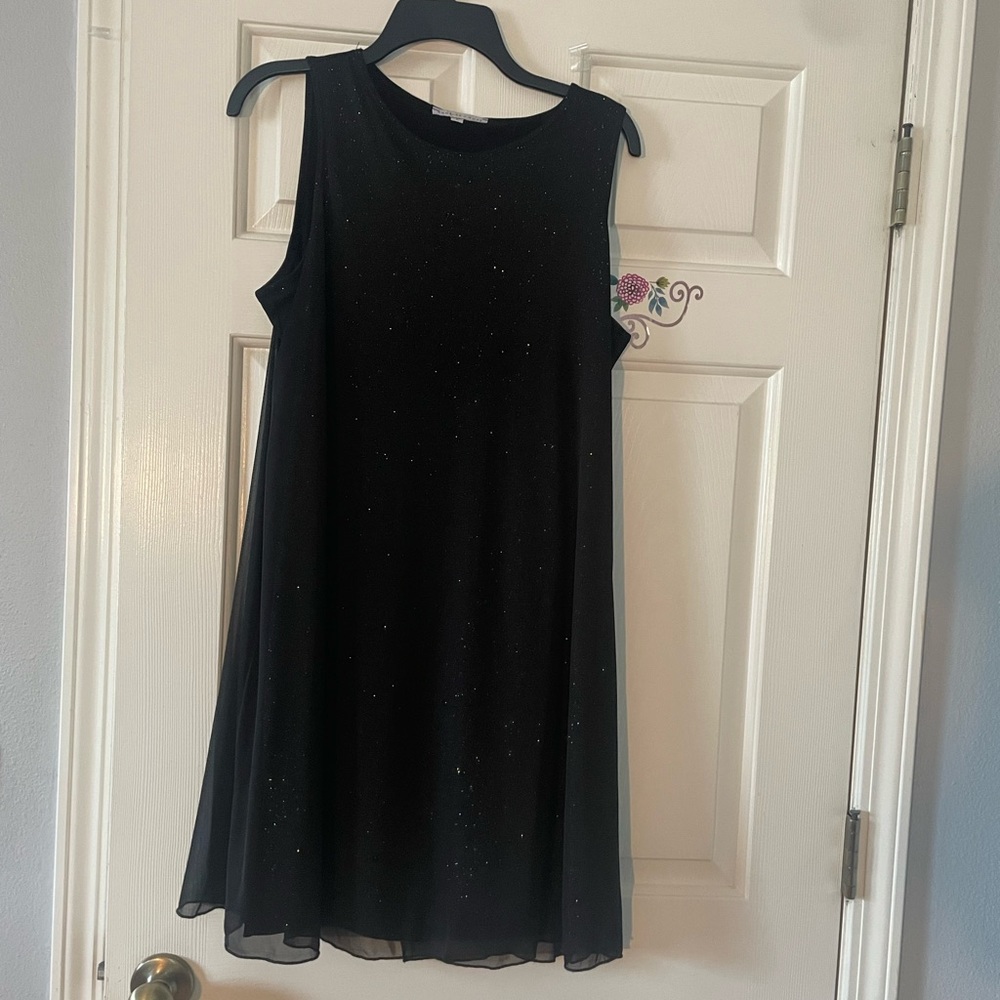 Annalee+Hope Woman’s Sparkly Black Holiday Party Dress Size L